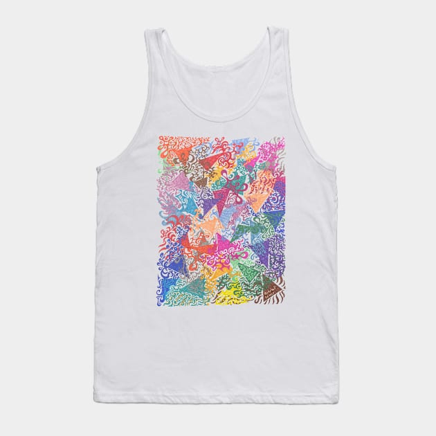 Interlaced Tentacled Triangles Tank Top by Barschall